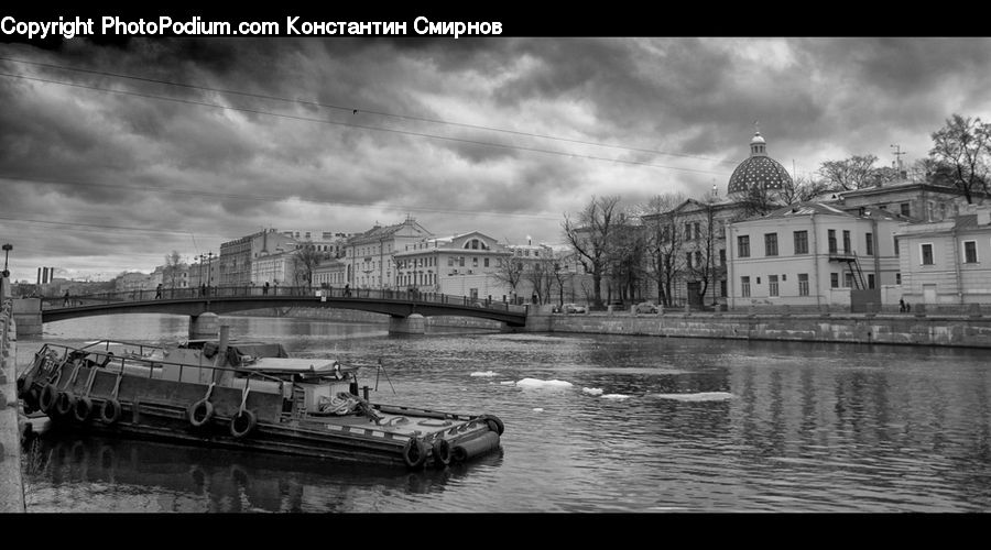 Canal, Outdoors, River, Water, Barge, Boat, Tugboat