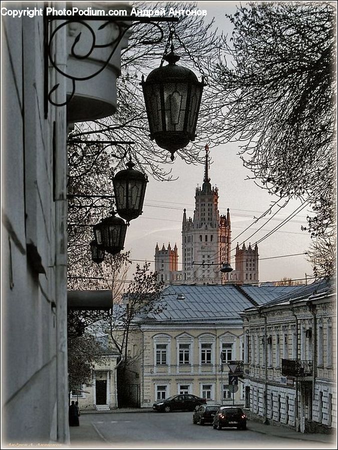 Lantern, Alley, Alleyway, Road, Street, Town, Architecture