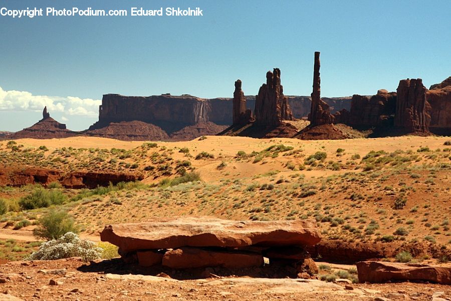 Desert, Outdoors, Canyon, Valley, Ancient Egypt, Ruins, Mesa