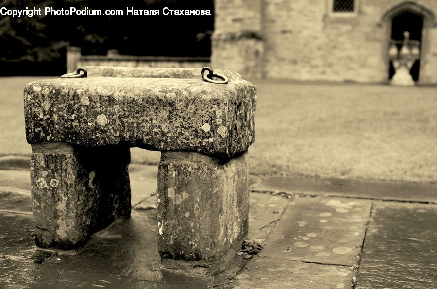 Bunker, Footwear, Shoe, Bar Stool, Furniture, Cobblestone, Pavement