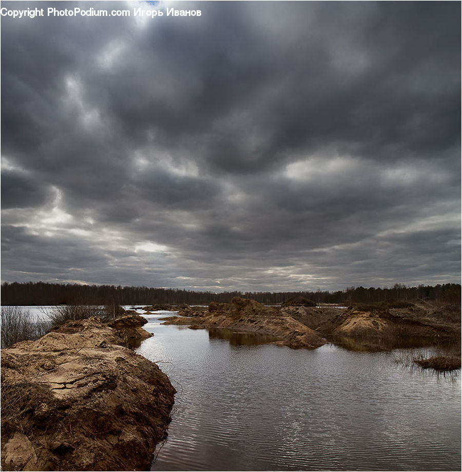 Coast, Outdoors, Sea, Water, Land, Marsh, Pond