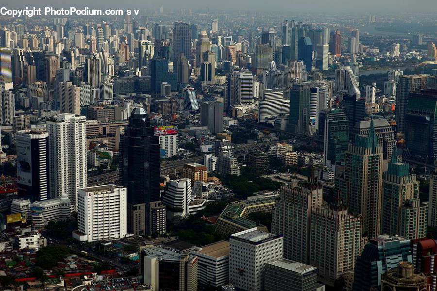 People, Person, Human, Aerial View, City, Downtown, Metropolis