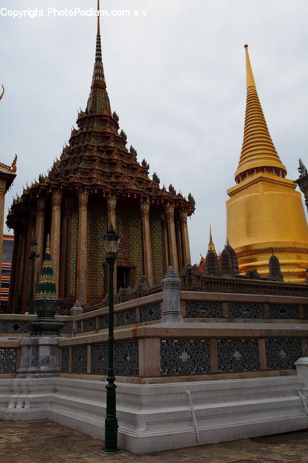 Architecture, Shrine, Temple, Worship, Bench, Pagoda, Tower