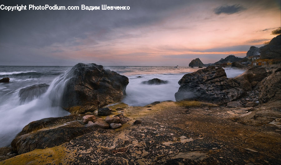 Coast, Outdoors, Sea, Water, Promontory, Sea Waves, Cove