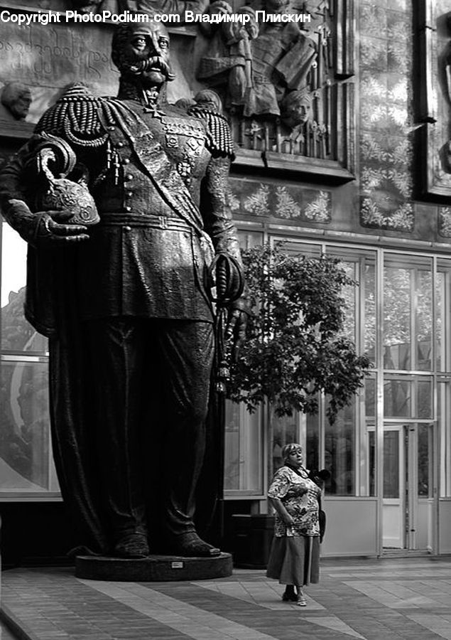 Plant, Potted Plant, People, Person, Human, Art, Sculpture