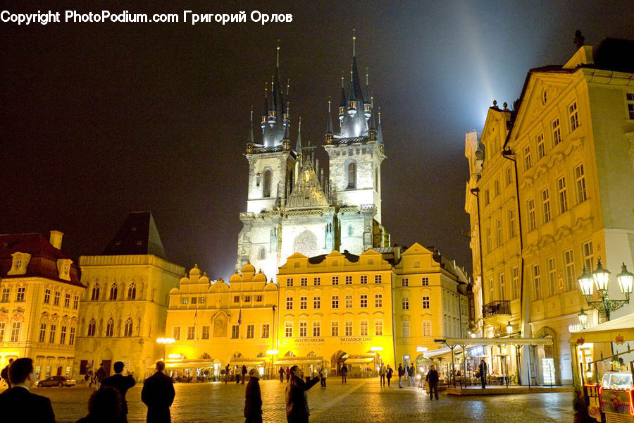 Architecture, Downtown, Plaza, Town Square, City, Building, Town