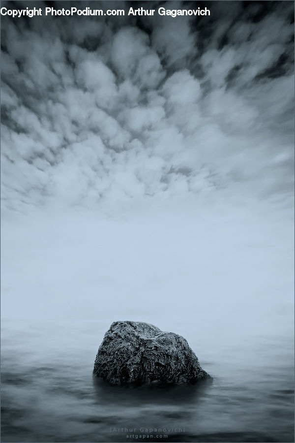 Rock, Ocean, Outdoors, Sea, Water, Horizon, Sky