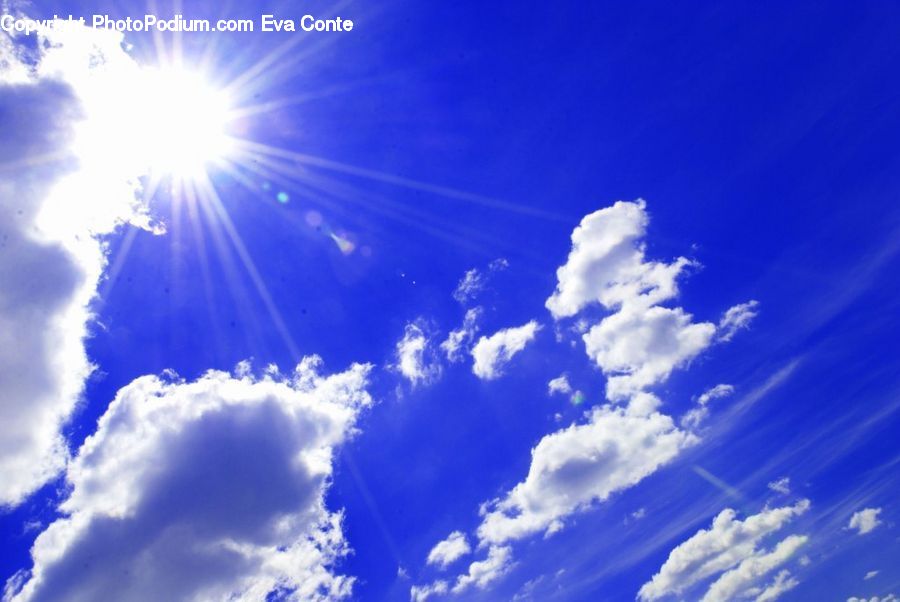Flare, Light, Sunlight, Azure Sky, Cloud, Outdoors, Sky