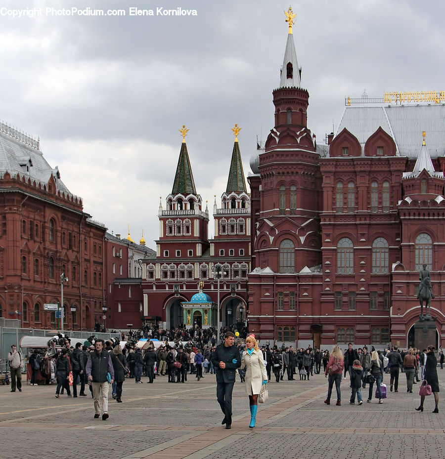 Architecture, Downtown, Plaza, Town Square, Castle, Mansion, Palace