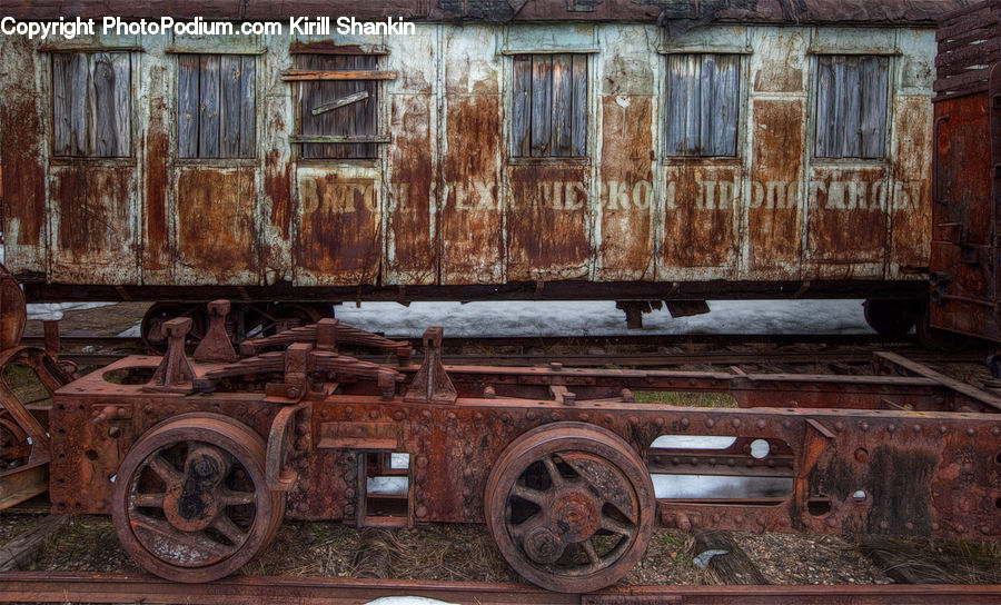 Rust, Freight Car, Shipping Container, Vehicle, Car, Wagon, Lathe
