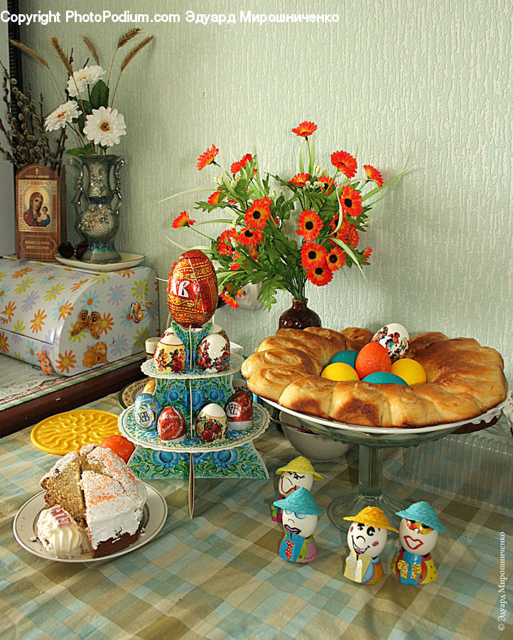 Basket, Glass, Goblet, Dining Room, Indoors, Room, Flower