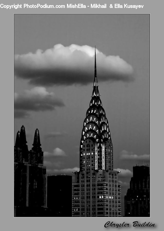 Architecture, City, Downtown, High Rise, Skyscraper, Night, Outdoors