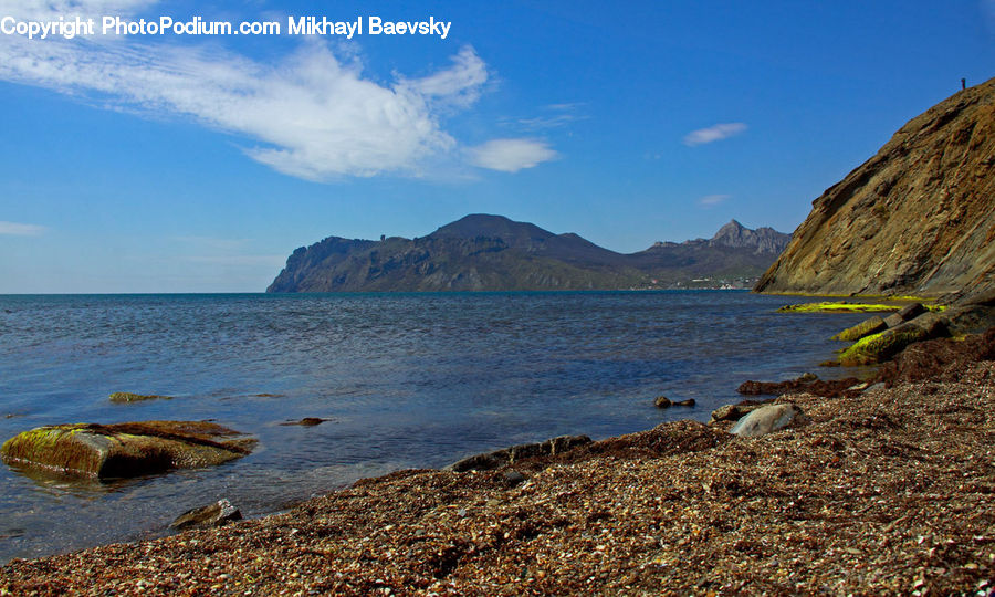 Promontory, Cliff, Outdoors, Coast, Cove, Sea, Water