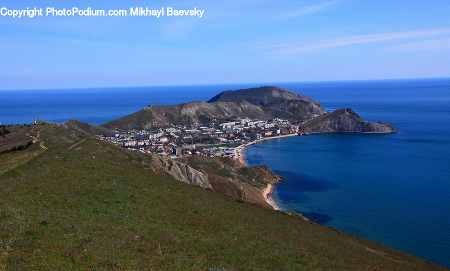 Promontory, Cliff, Outdoors, Coast, Sea, Water, Beach