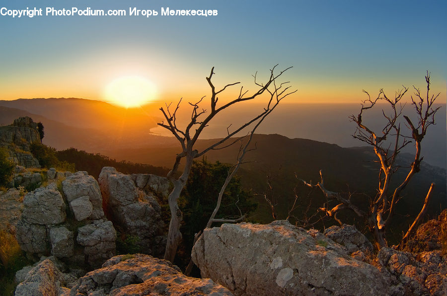 Dawn, Dusk, Sky, Sunrise, Sunset, Desert, Outdoors