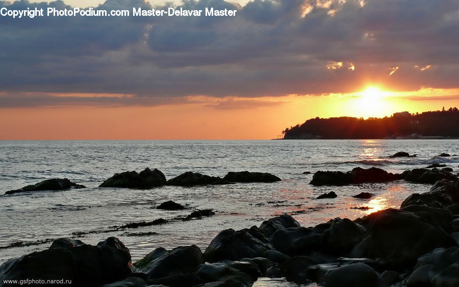 Dusk, Outdoors, Sky, Sunlight, Sunrise, Sunset, Beach