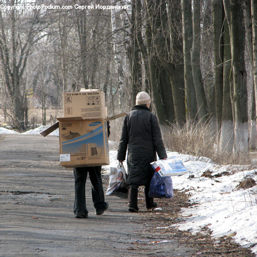 Human, People, Person, Dirt Road, Gravel, Road, Box