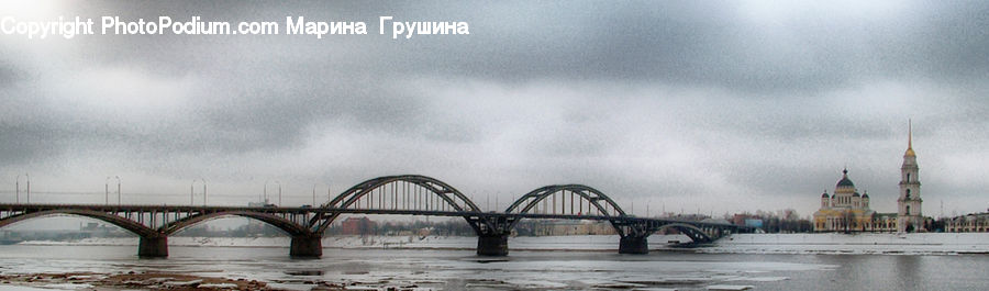Bridge, Architecture, Spire, Steeple, Tower, Parliament, Castle