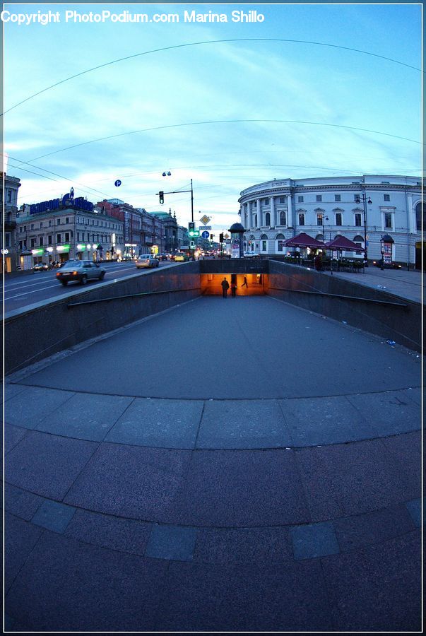Architecture, Downtown, Plaza, Town, Town Square, Mansion, City