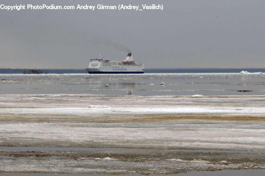 Cruise Ship, Ferry, Freighter, Ship, Tanker, Vessel, Beach