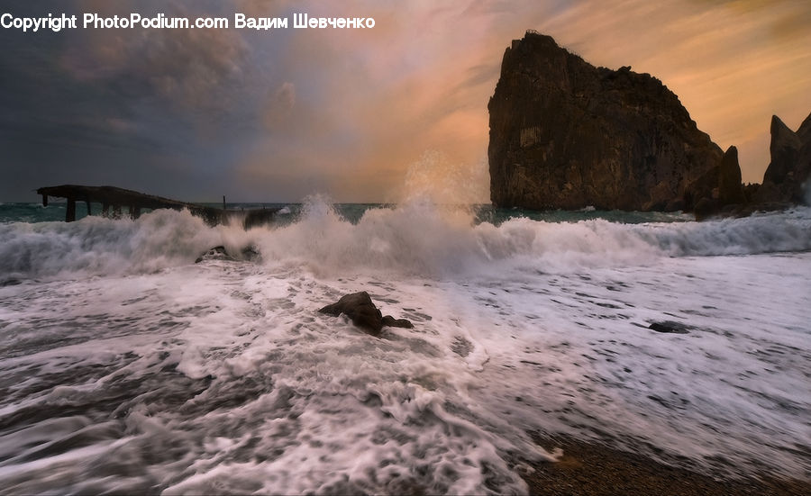 Outdoors, Sea, Sea Waves, Water, Coast, Ocean, Beach