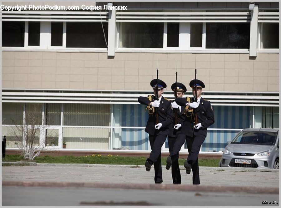 People, Person, Human, Automobile, Car, Vehicle, Marching