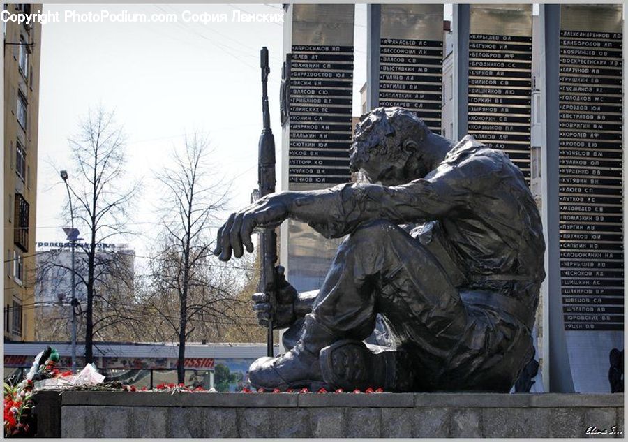 People, Person, Human, Art, Sculpture, Statue, Plant