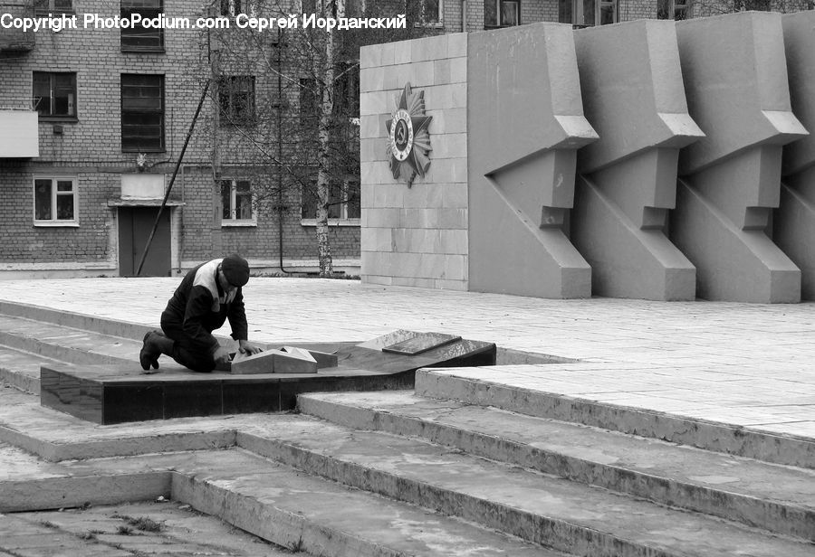 People, Person, Human, Brick, Bench, City, Downtown