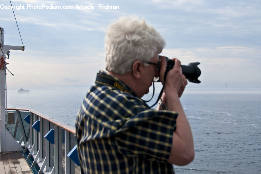 People, Person, Human, Railing, Binoculars, Banister, Handrail