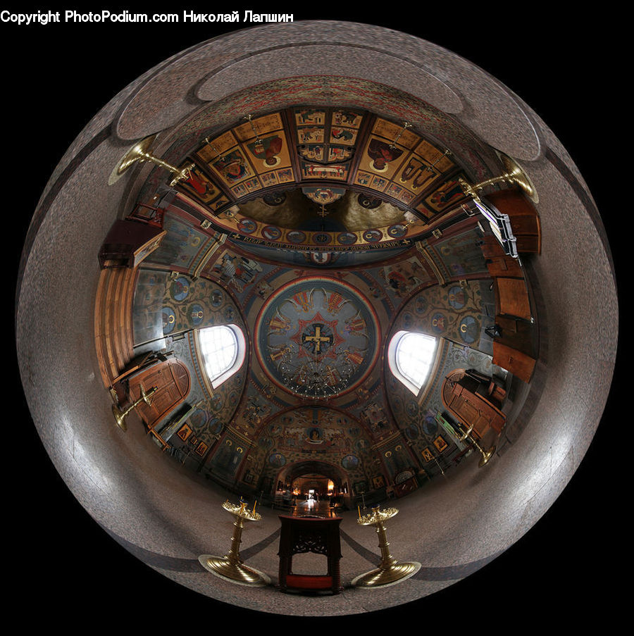 Light Fixture, Architecture, Dome, Console, Arabesque Pattern, Indoors, Lobby