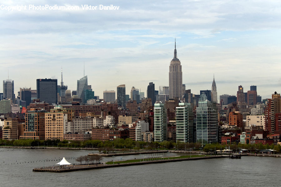 City, Downtown, Metropolis, Urban, Building, Canal, Outdoors