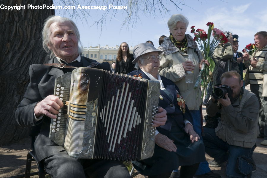 Accordion, Musical Instrument, Human, People, Person, Photographer, Crowd