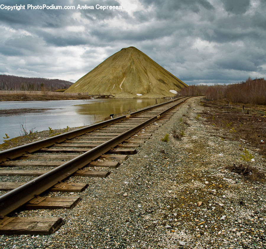 Rail, Train Track, Dirt Road, Gravel, Road, Landscape, Nature