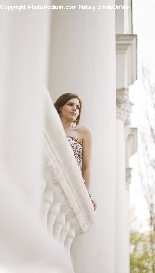 People, Person, Human, Column, Pillar, Gown, Robe