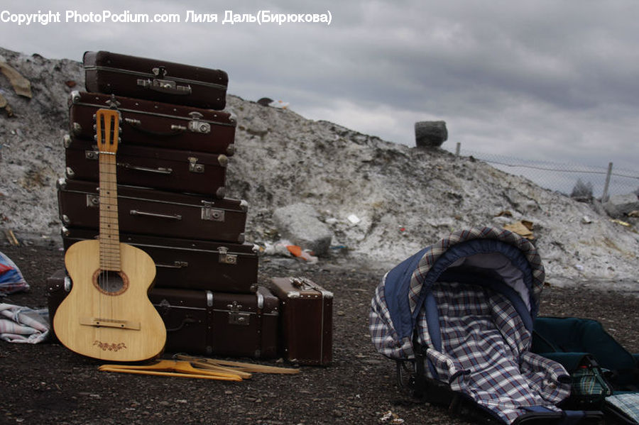 Guitar, Musical Instrument, Bass Guitar, Mining, Boot, Footwear, Ski Boot