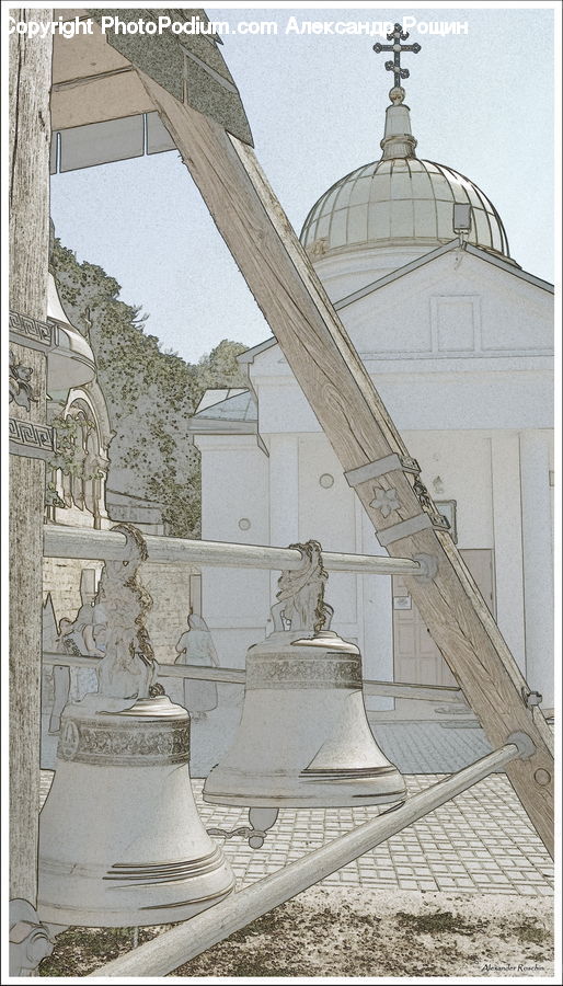 Column, Pillar, Art, Sculpture, Statue, Drawing, Sketch