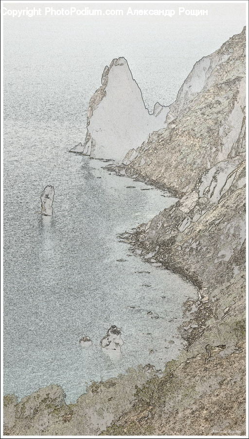 Outdoors, Sand, Soil, Drawing, Sketch, Countryside, Rock