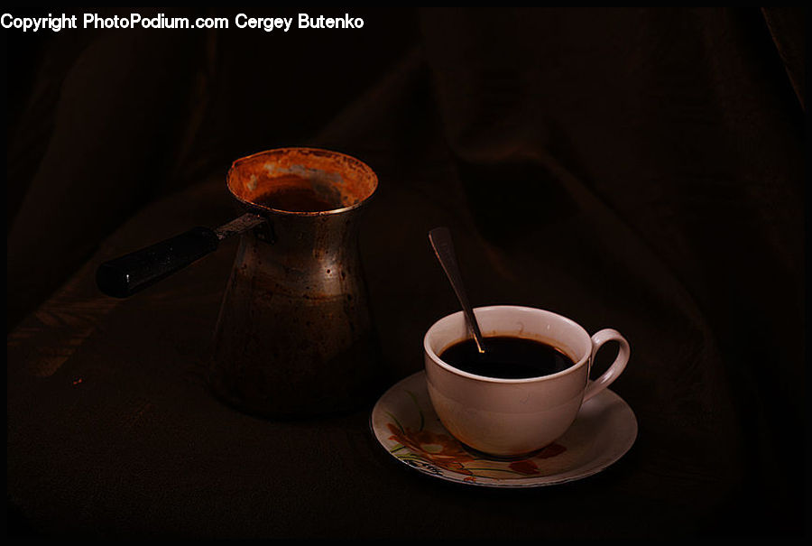 Coffee Cup, Cup, Porcelain, Saucer