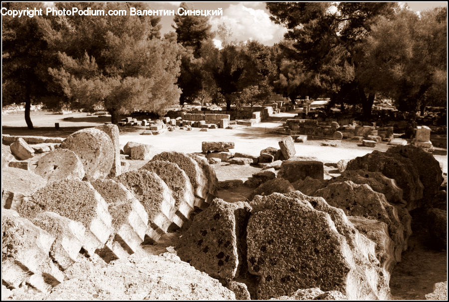 Tomb, Rock, Lumber, Countryside, Outdoors, Sand, Soil