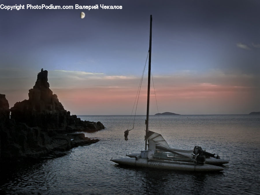 Boat, Yacht, Coast, Outdoors, Sea, Water, Dinghy