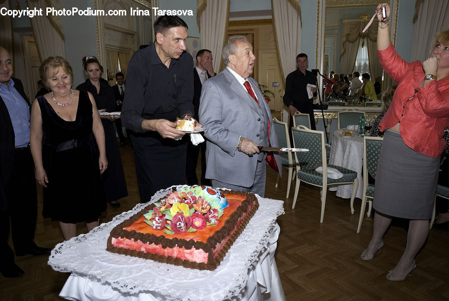 People, Person, Human, Cake, Dessert, Food, Chair