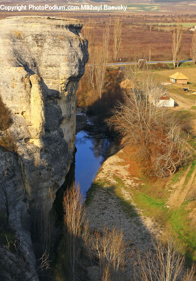 Cliff, Outdoors, Canyon, Valley, Ditch, Dirt Road, Gravel