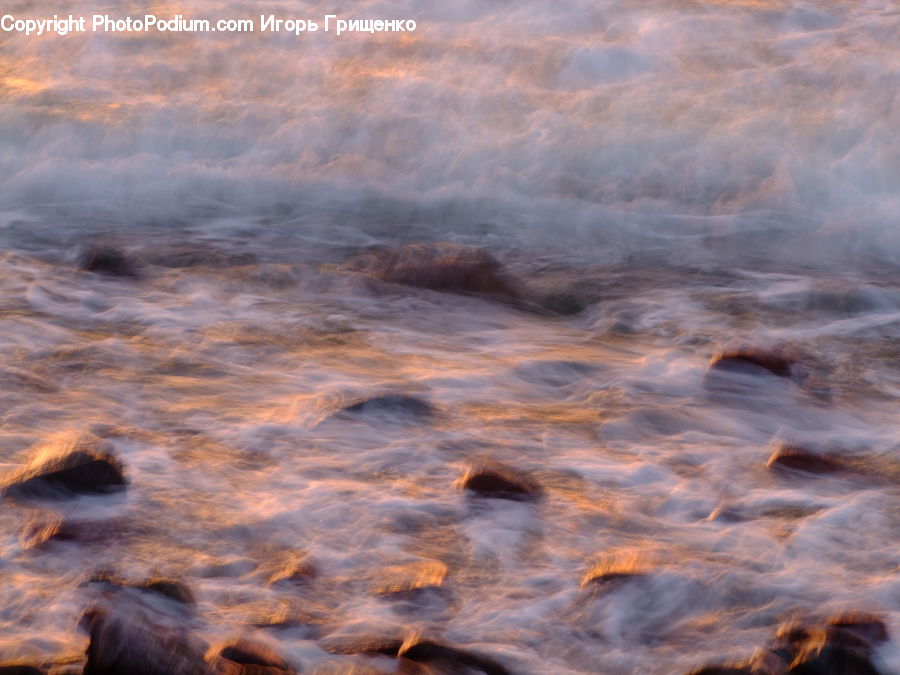 Outdoors, Sea, Sea Waves, Water, Art, Rock, Field