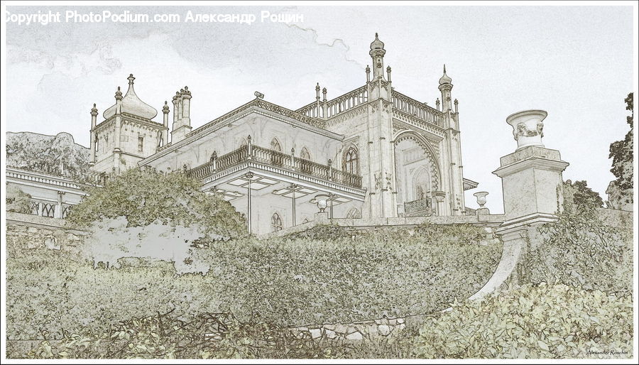 Diagram, Plan, Drawing, Sketch, Architecture, Mansion, Art