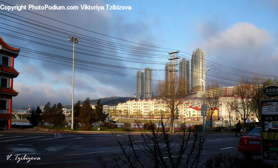 Automobile, Car, Vehicle, Asphalt, Tarmac, Intersection, Road