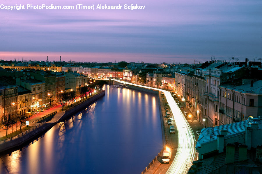 City, Downtown, Metropolis, Urban, Lagoon, Lake, Outdoors