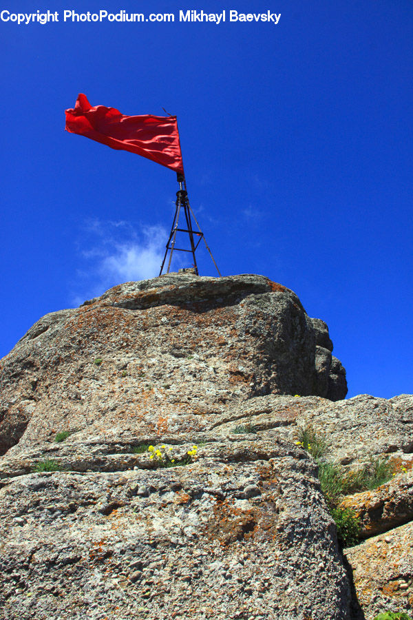 Crest, Mountain, Outdoors, Peak, Rock, Moss, Plant