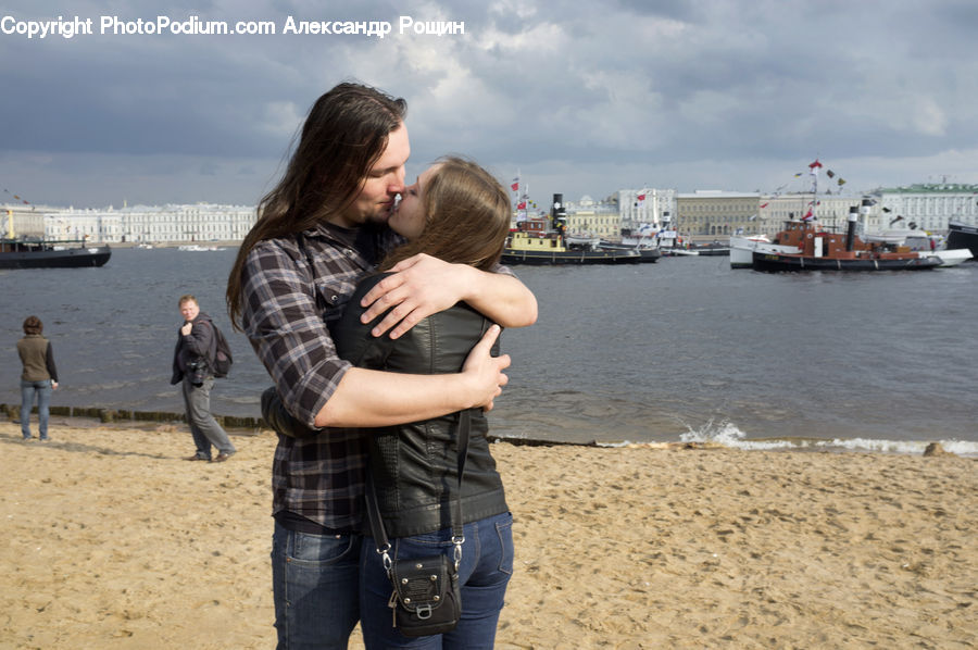 Human, People, Person, Barge, Boat, Tugboat, Hug