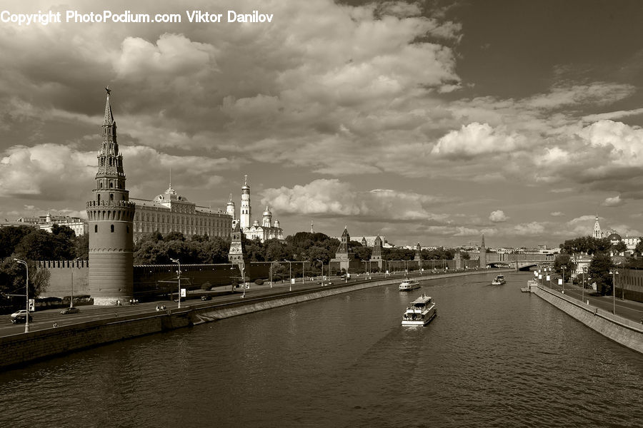 Architecture, Castle, Fort, Tower, Canal, Outdoors, River