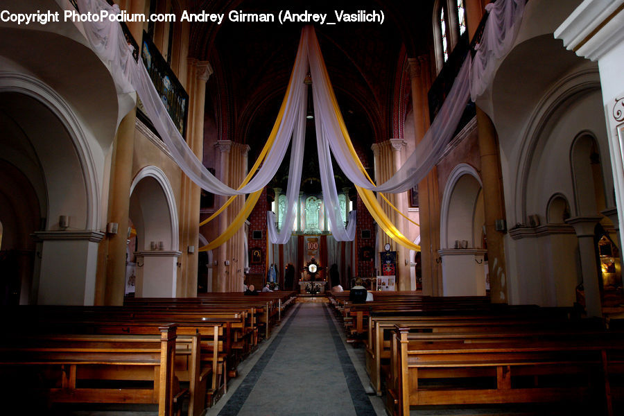 Aisle, Corridor, Architecture, Church, Worship, Cinema, Theater
